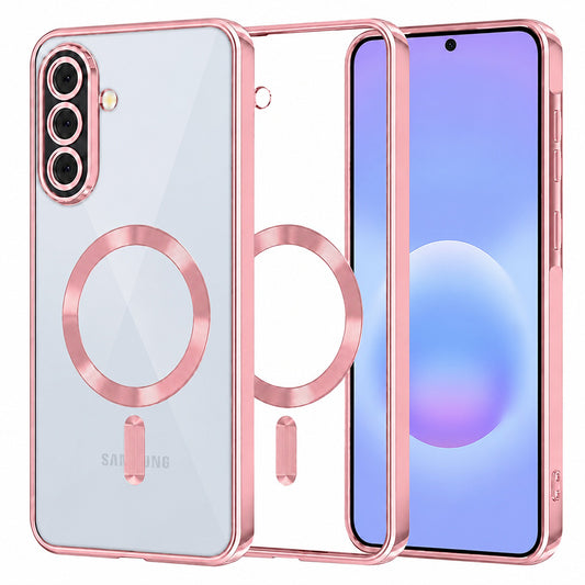 MagSafe puzdro pre Samsung Galaxy A57 5G, Techsuit, Luxury Crystal, Ružové