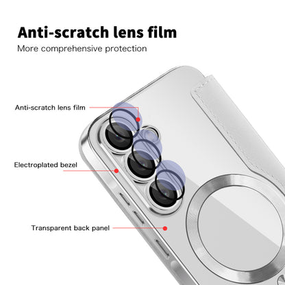 Puzdro MagSafe pre Samsung Galaxy A57 5G, Techsuit, SmartMag Book, Sivé