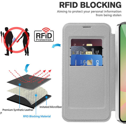 Puzdro MagSafe pre Samsung Galaxy A57 5G, Techsuit, SmartMag Book, Sivé