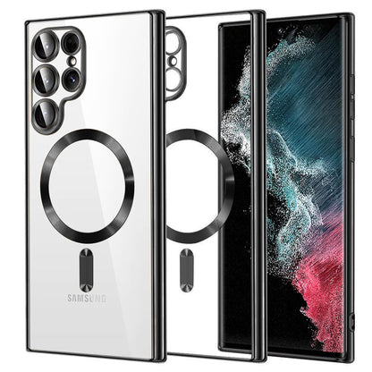MagSafe puzdro pre Samsung Galaxy S22 Ultra 5G S908, Techsuit, Luxury Crystal, Čierne