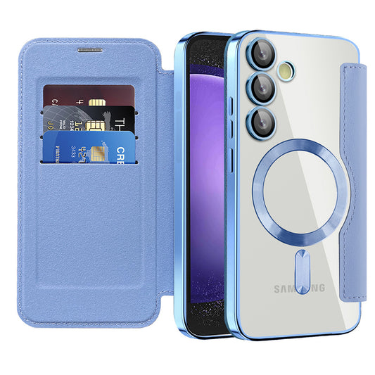 MagSafe Case for Samsung Galaxy S23 FE S711, Techsuit, SmartMag Book, Blue