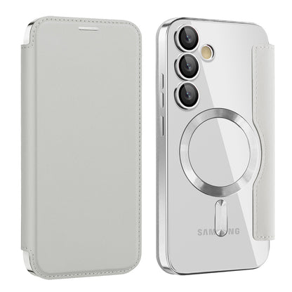 MagSafe puzdro pre Samsung Galaxy S23 FE S711, Techsuit, SmartMag Book, Sivá