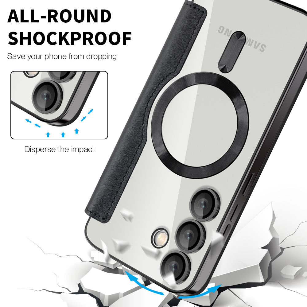 MagSafe Case for Samsung Galaxy S23 FE S711, Techsuit, SmartMag Book, Black