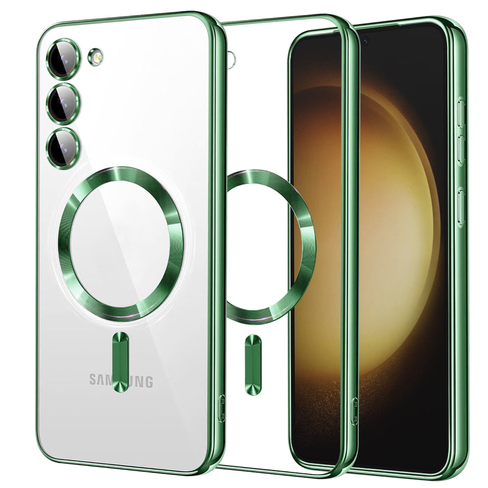 MagSafe Case for Samsung Galaxy S23+ S916, Techsuit, Luxury Crystal, Light Green