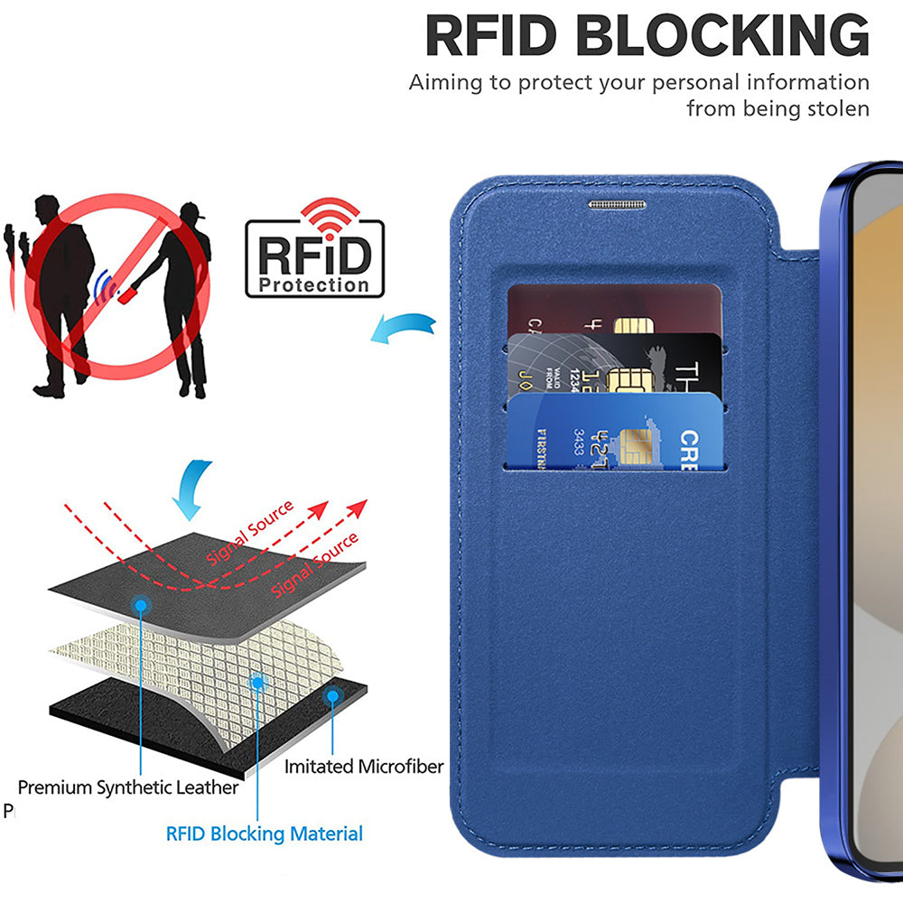 MagSafe Case for Samsung Galaxy S23 S911, Techsuit, SmartMag Book, Blue