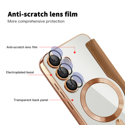 MagSafe Case for Samsung Galaxy S23 S911, Techsuit, SmartMag Book, Brown