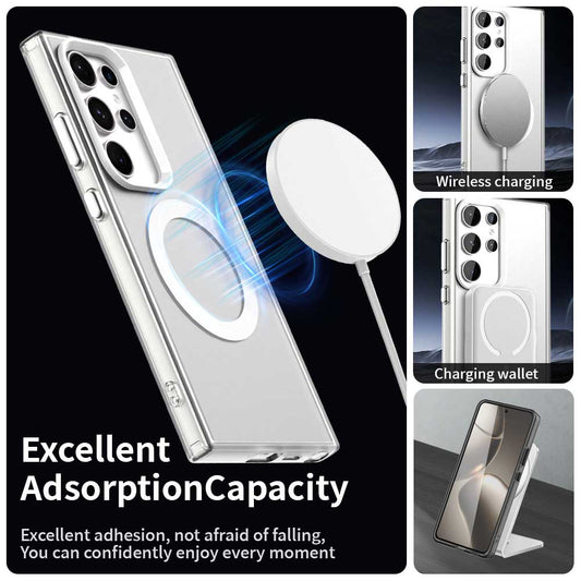 MagSafe puzdro pre Samsung Galaxy S23 Ultra S918, Techsuit, CandyCase, Biele