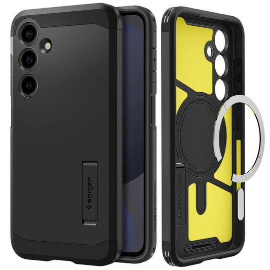 Puzdro MagSafe pre Samsung Galaxy S24 FE S721, Spigen, Tough Armor, Čierne ACS08625