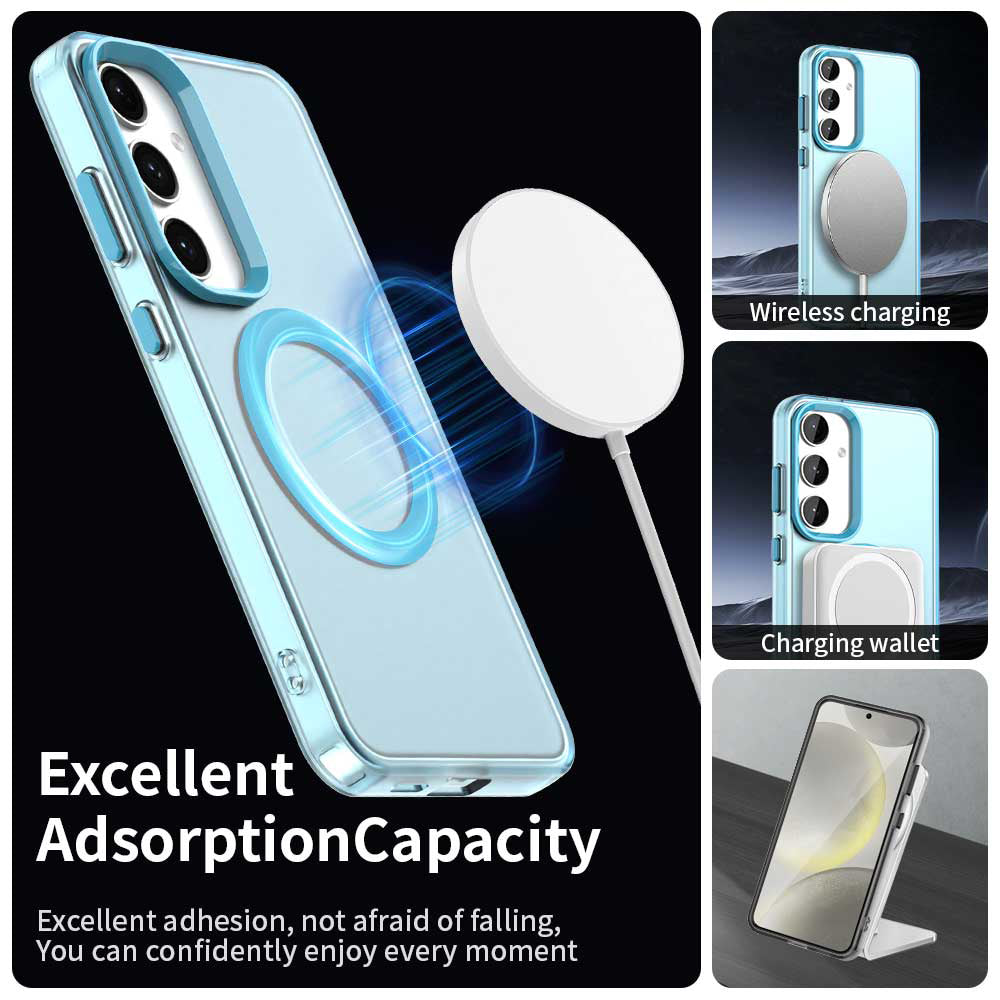 MagSafe puzdro pre Samsung Galaxy S24 FE S721, Techsuit, CandyCase, modré
