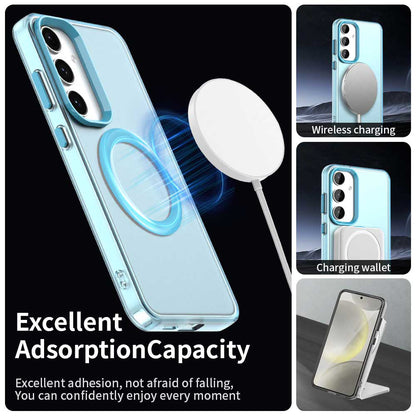 MagSafe puzdro pre Samsung Galaxy S24 FE S721, Techsuit, CandyCase, modré