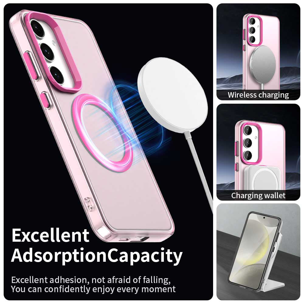MagSafe puzdro pre Samsung Galaxy S24 FE S721, Techsuit, CandyCase, Ružové