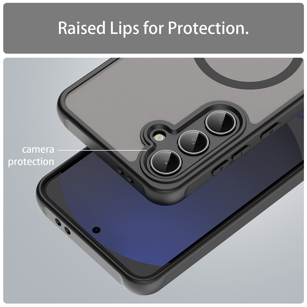 MagSafe puzdro pre Samsung Galaxy S24 FE S721, Techsuit, HaloFrost II, Čierne