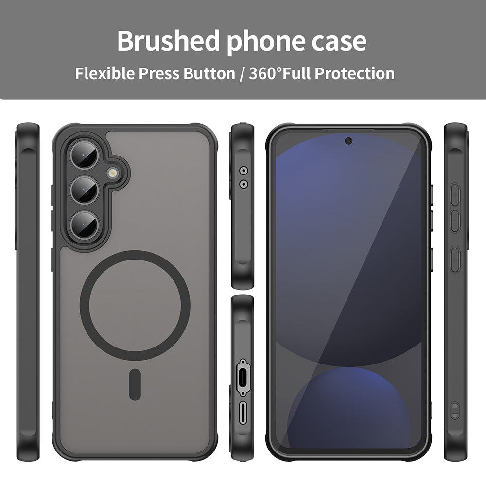 MagSafe puzdro pre Samsung Galaxy S24 FE S721, Techsuit, HaloFrost II, Čierne