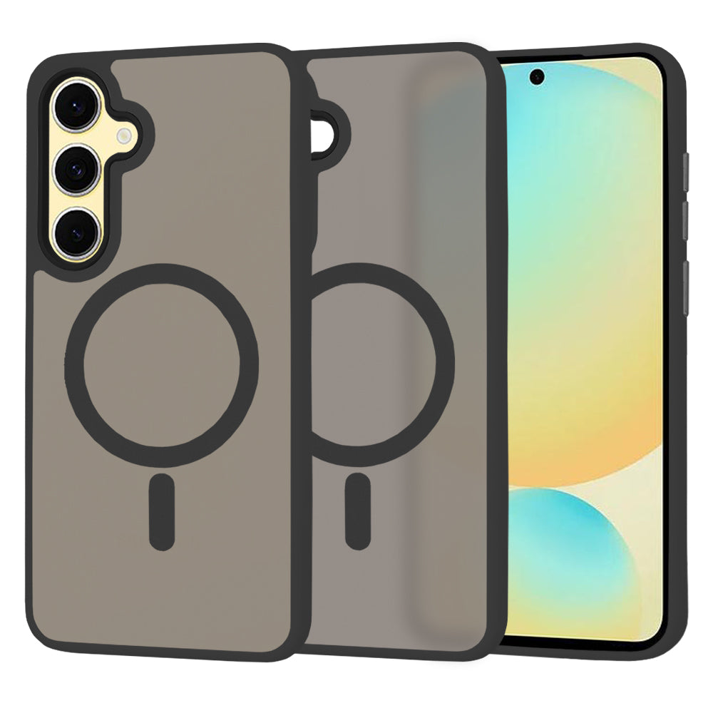 Puzdro MagSafe pre Samsung Galaxy S24 FE S721, Techsuit, HaloFrost, Čierne