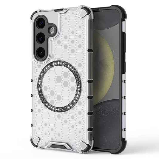 MagSafe puzdro pre Samsung Galaxy S24 S921, Techsuit, HoneyComb Shield, Biele