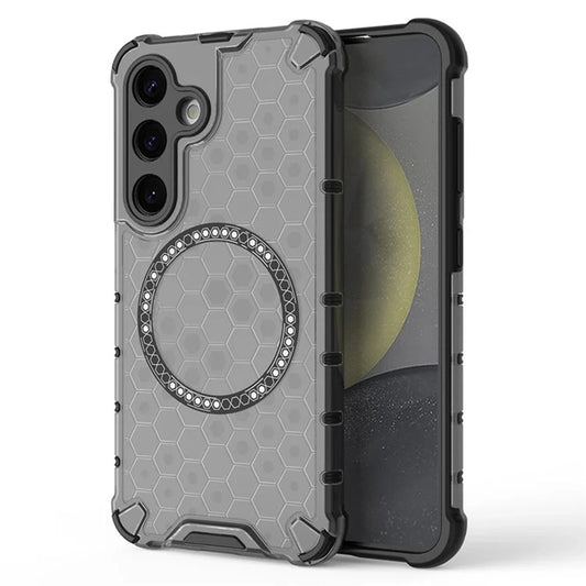 MagSafe puzdro pre Samsung Galaxy S24 S921, Techsuit, HoneyComb Shield, Čierne
