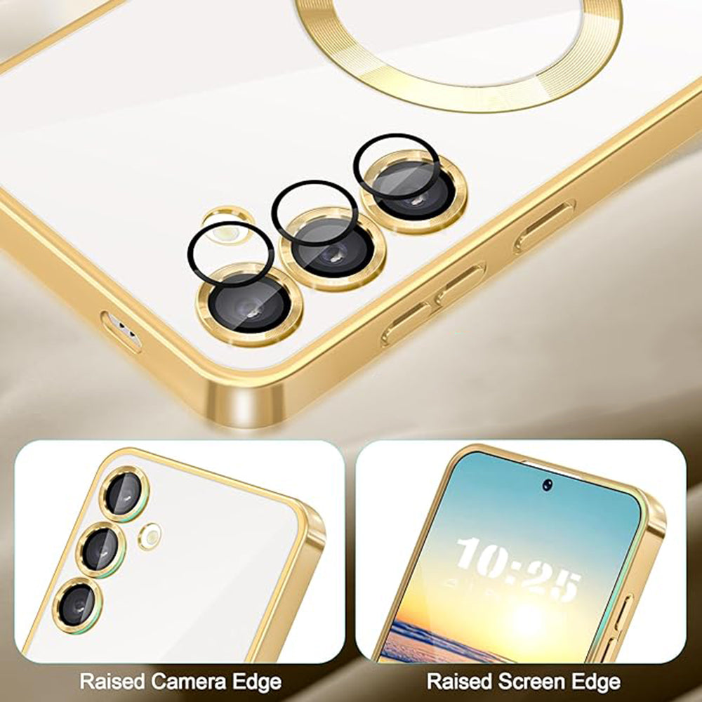 MagSafe puzdro pre Samsung Galaxy S24 S921, Techsuit, Luxury Crystal, Čierne