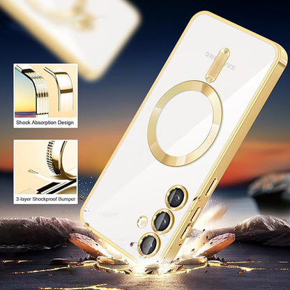 MagSafe puzdro pre Samsung Galaxy S24 S921, Techsuit, Luxury Crystal, Čierne