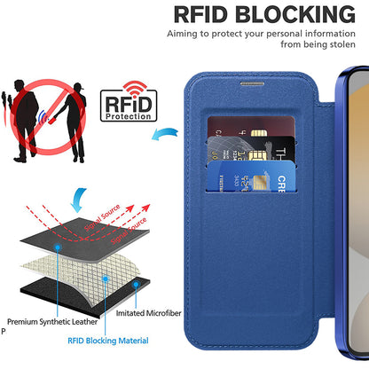 MagSafe Case for Samsung Galaxy S24 S921, Techsuit, SmartMag Book, Blue