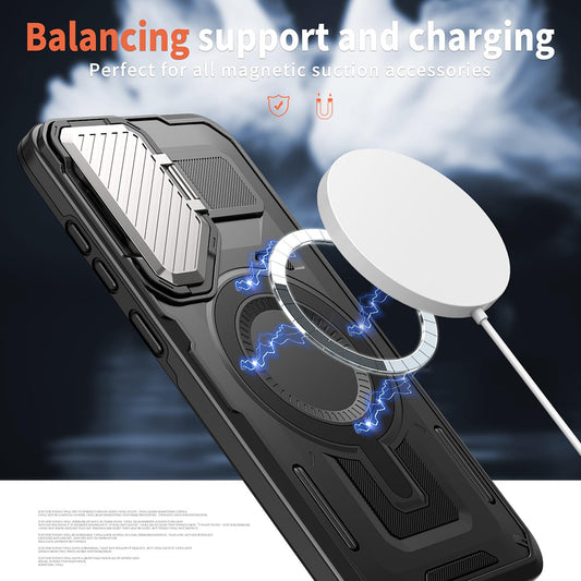 MagSafe puzdro pre Samsung Galaxy S25 Edge S937, Techsuit, CamVault, čierne