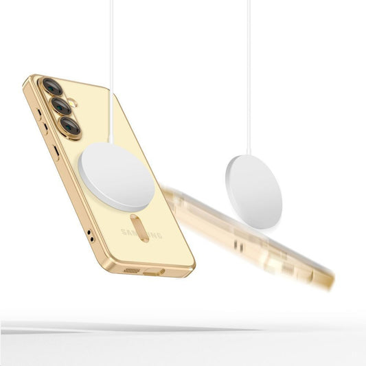 MagSafe puzdro pre Samsung Galaxy S25 Edge S937, Techsuit, Luxury Crystal, Zlaté