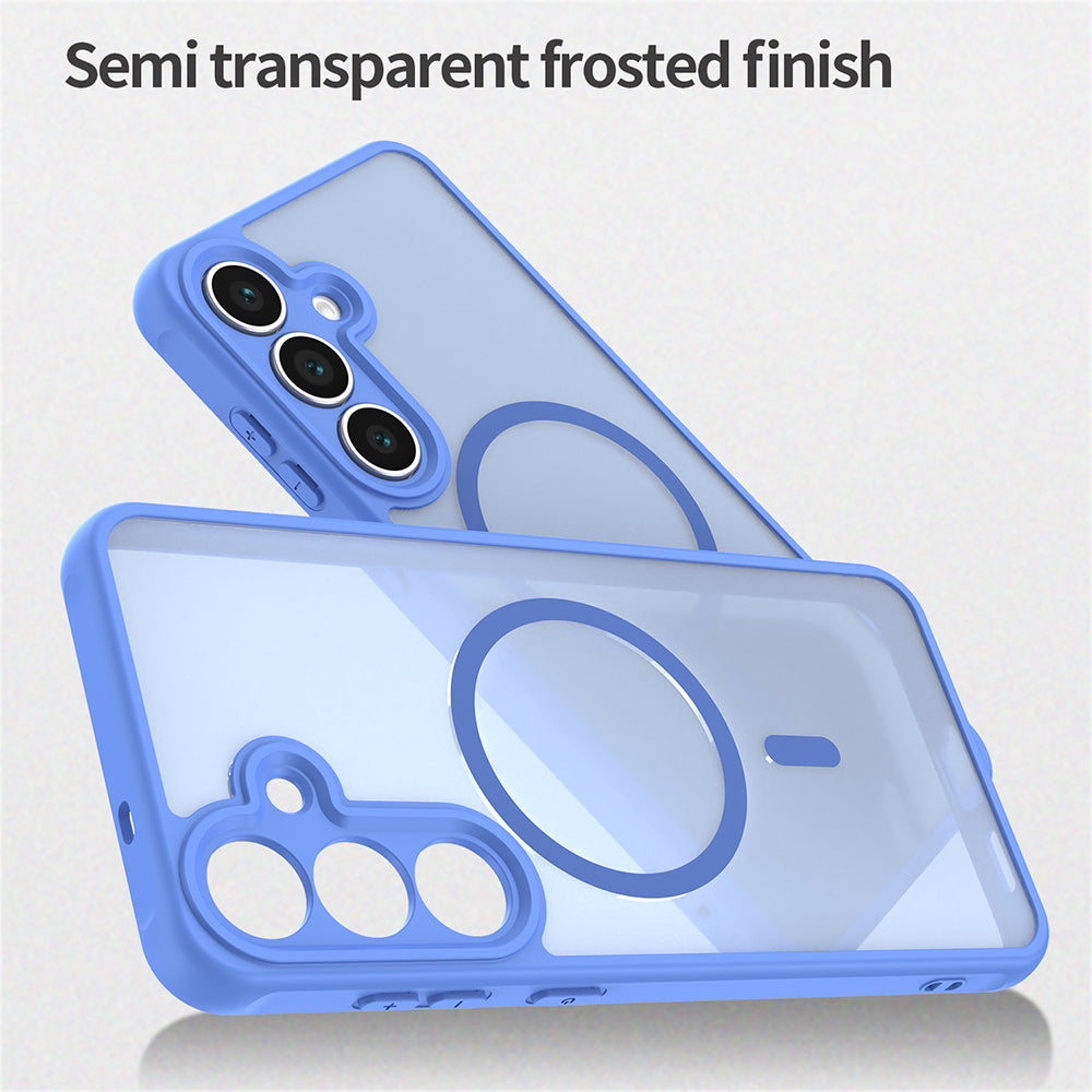 MagSafe Case for Samsung Galaxy S25 FE, Techsuit, HaloFrost II, Blue