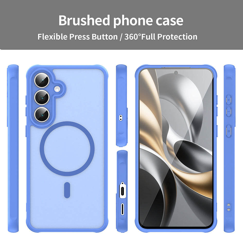MagSafe Case for Samsung Galaxy S25 FE, Techsuit, HaloFrost II, Blue