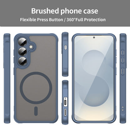 MagSafe Case for Samsung Galaxy S25 FE, Techsuit, HaloFrost II, Navy Blue
