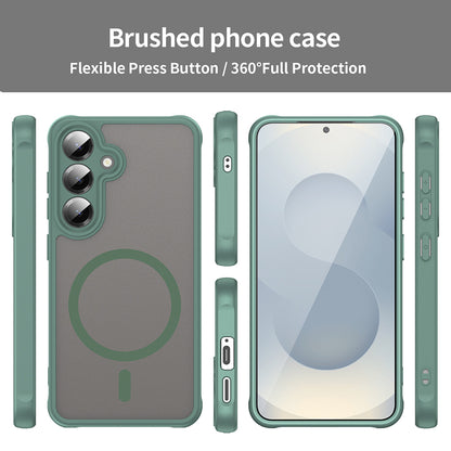 MagSafe Case for Samsung Galaxy S25 FE, Techsuit, HaloFrost II, Green