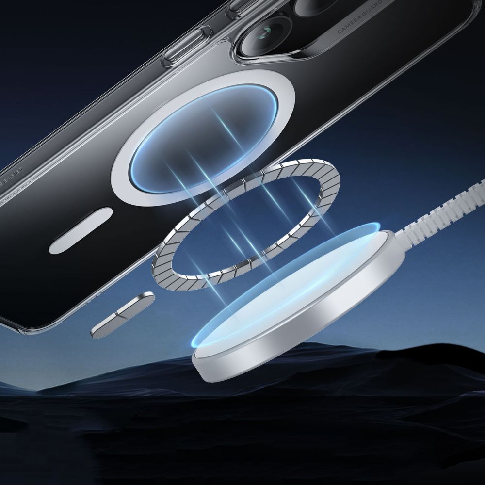 Puzdro MagSafe pre Samsung Galaxy S25+ S936, ESR, Classic Hybrid, Transparent