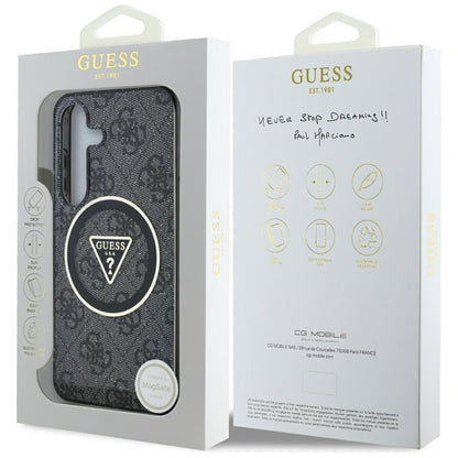 Puzdro MagSafe pre Samsung Galaxy S25+ S936, Guess, IML Glitter 4G Circle Triangle, Čierne