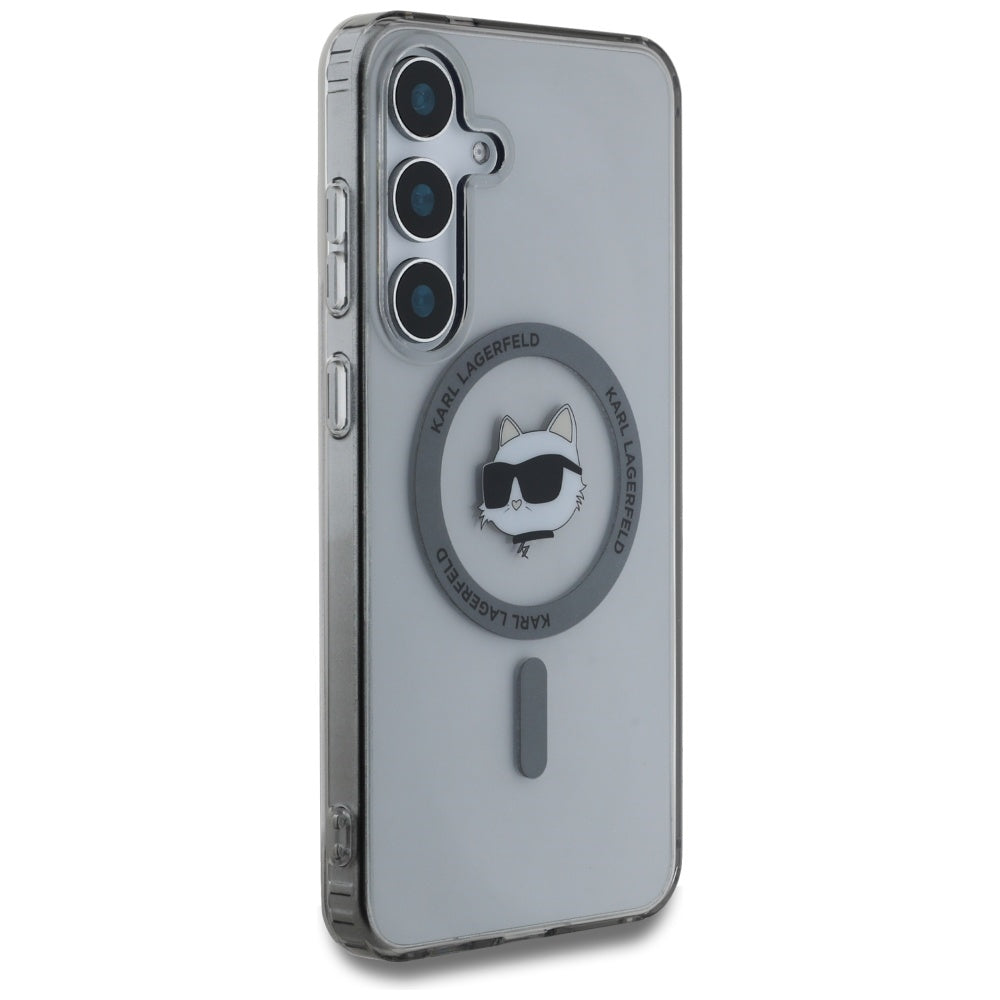 MagSafe Case for Samsung Galaxy S25+ S936, Karl Lagerfeld, IML Choupette's Head, Black
