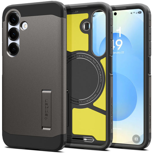 Puzdro MagSafe pre Samsung Galaxy S25+ S936, Spigen, Tough Armor, Sivé