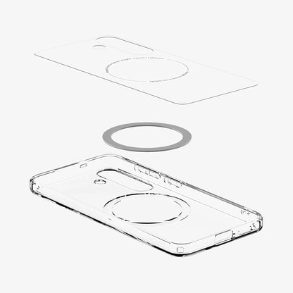 Puzdro MagSafe pre Samsung Galaxy S25+ S936, Spigen, Ultra Hybrid, Biela ACS08981