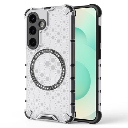 MagSafe puzdro pre Samsung Galaxy S25+ S936, Techsuit, HoneyComb Shield, Biele