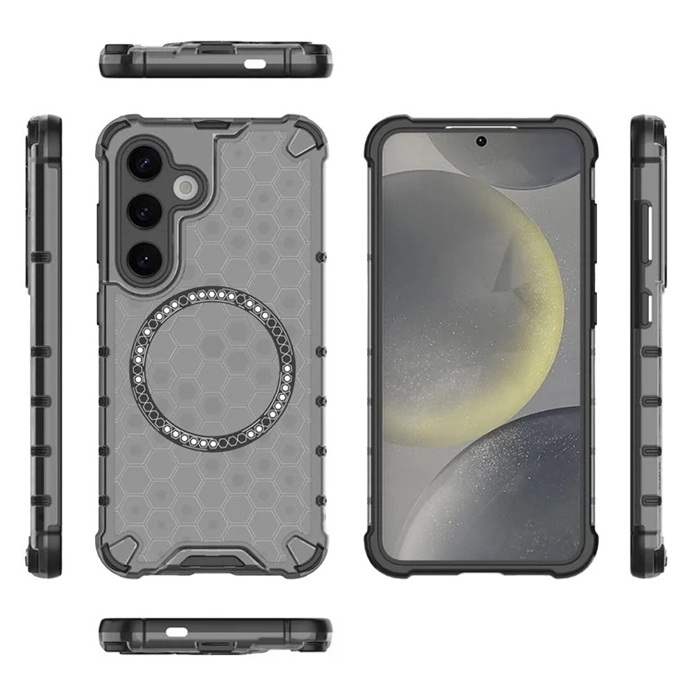 MagSafe puzdro pre Samsung Galaxy S25+ S936, Techsuit, HoneyComb Shield, Čierne