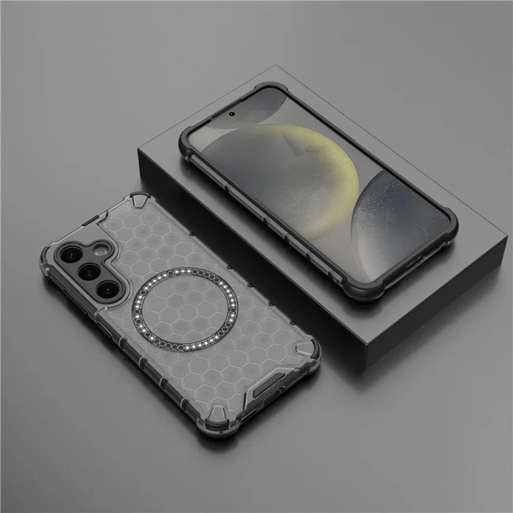 MagSafe puzdro pre Samsung Galaxy S25+ S936, Techsuit, HoneyComb Shield, Čierne