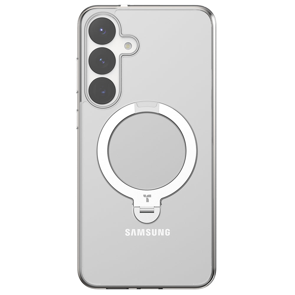 Puzdro MagSafe pre Samsung Galaxy S25+ S936, Torras, Ostand Spin, Priehľadné