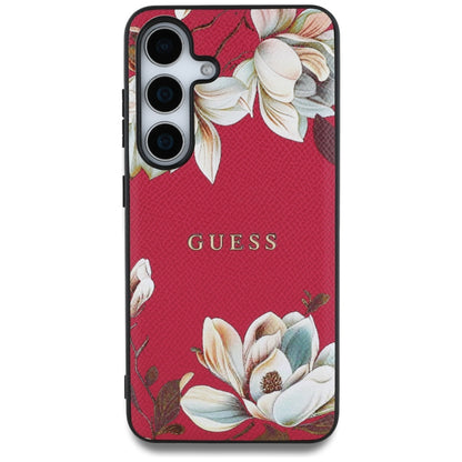 Puzdro MagSafe pre Samsung Galaxy S25 S931, Guess, Grained Flowers, Fucsia