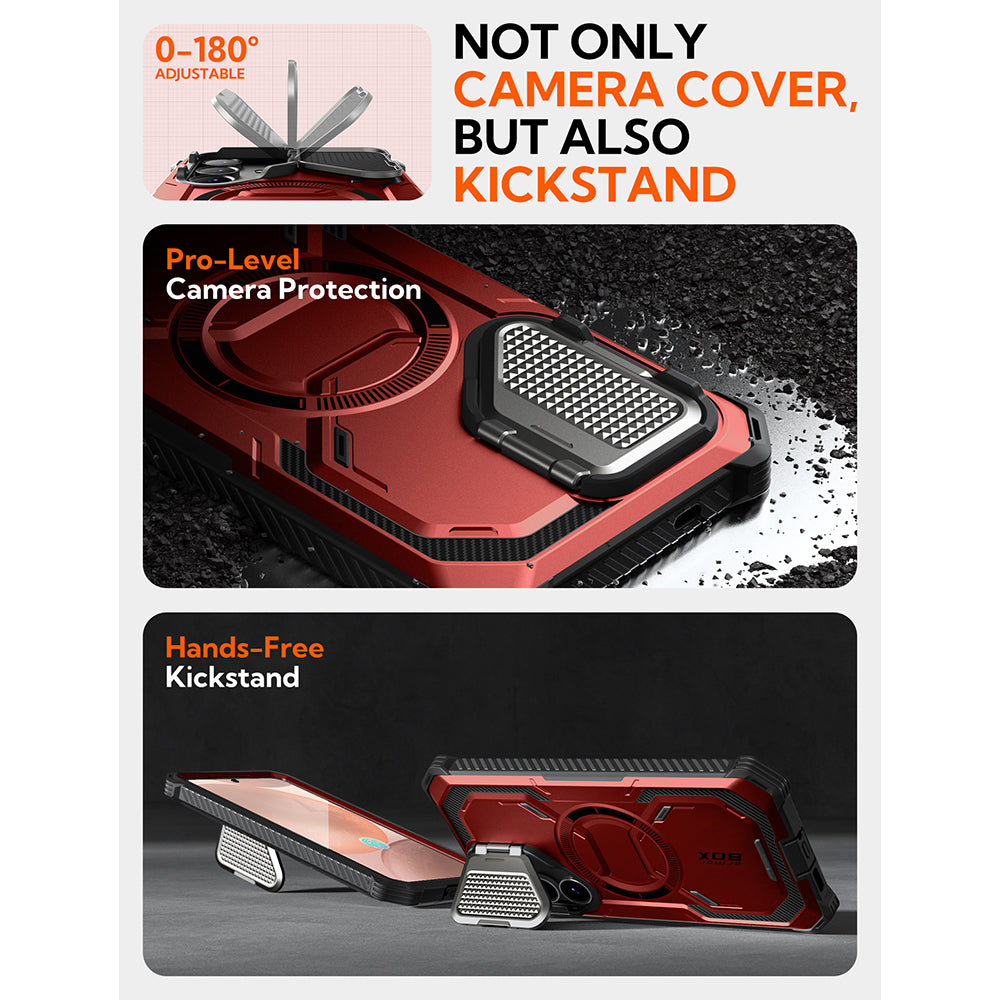 Puzdro MagSafe pre Samsung Galaxy S25 S931, i-Blason, ArmorBox, Červené