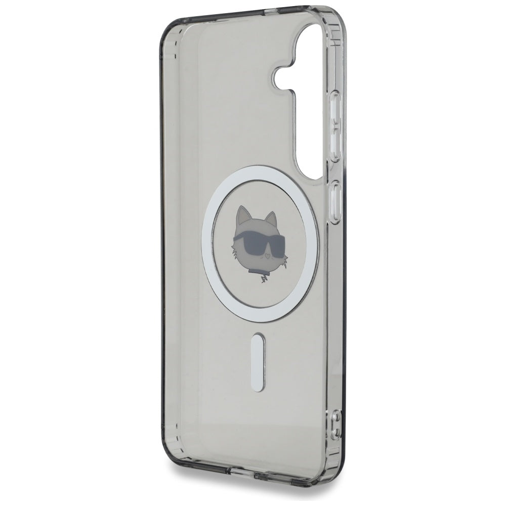 Puzdro MagSafe pre Samsung Galaxy S25 S931, Karl Lagerfeld, IML Choupette's Head, Čierne