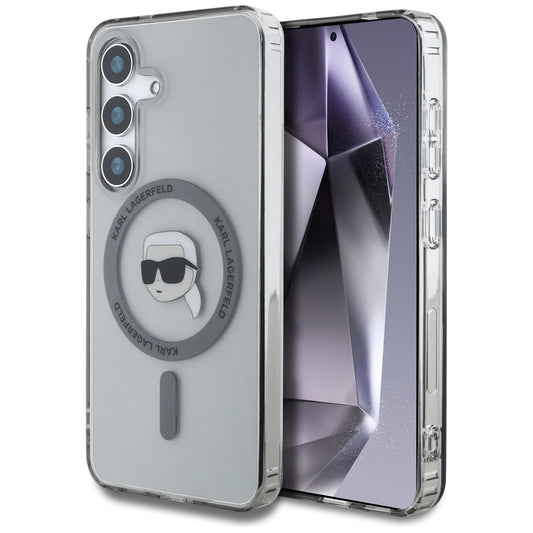 Puzdro MagSafe pre Samsung Galaxy S25 S931, Karl Lagerfeld, IML Karl's Head, Čierne