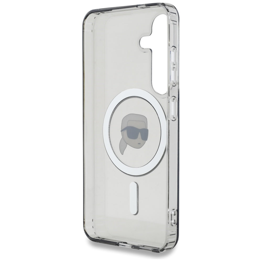 Puzdro MagSafe pre Samsung Galaxy S25 S931, Karl Lagerfeld, IML Karl's Head, Čierne