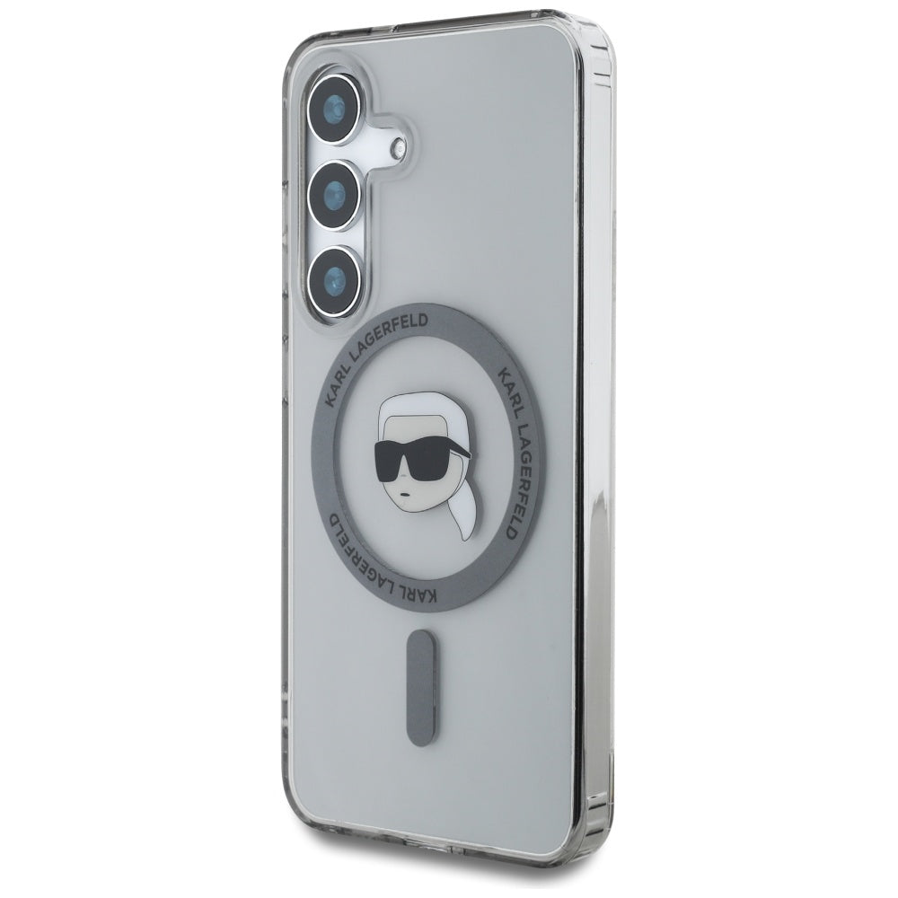 Puzdro MagSafe pre Samsung Galaxy S25 S931, Karl Lagerfeld, IML Karl's Head, Čierne