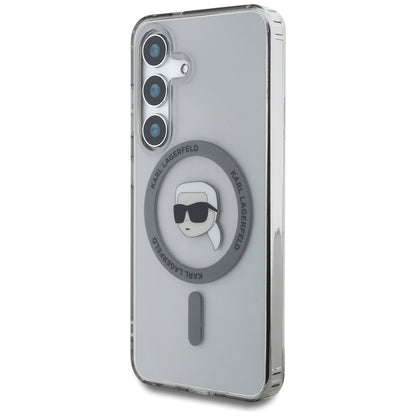 Puzdro MagSafe pre Samsung Galaxy S25 S931, Karl Lagerfeld, IML Karl's Head, Čierne