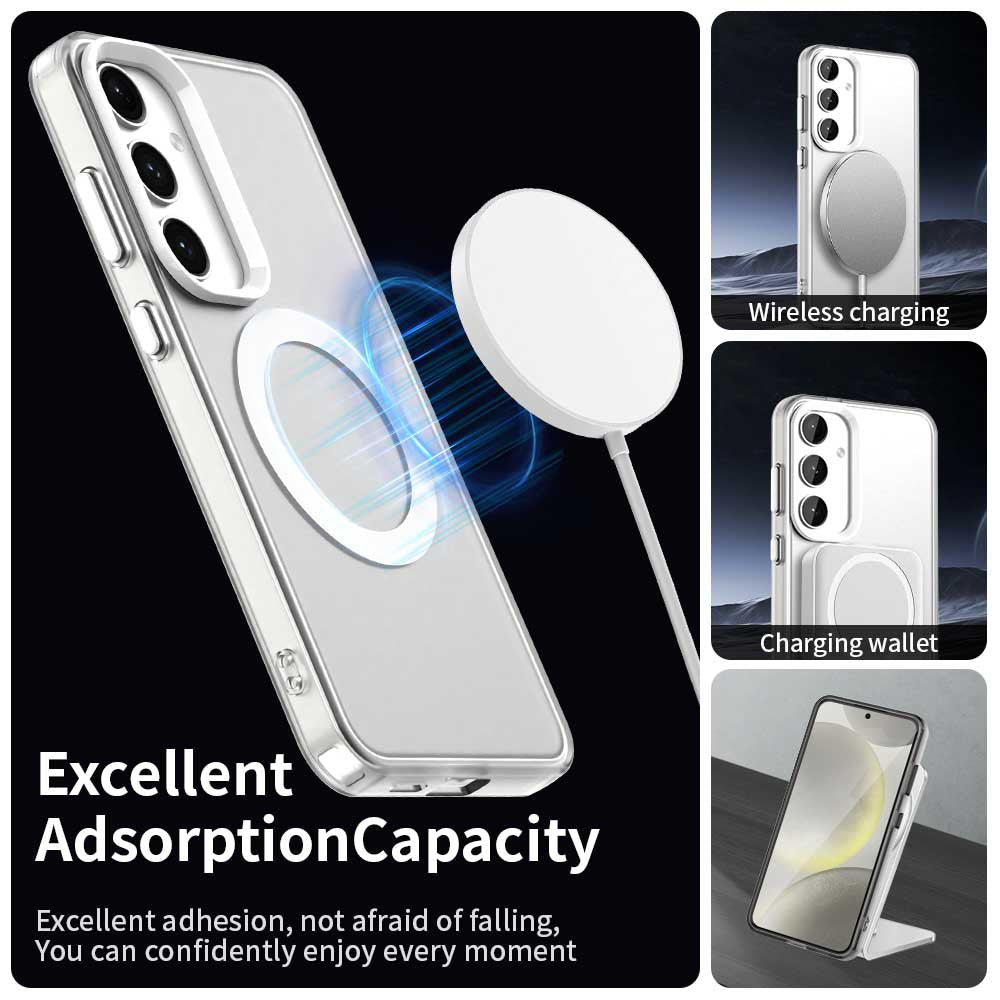 MagSafe puzdro pre Samsung Galaxy S25 S931 / S24 S921, Techsuit, CandyCase, Biele