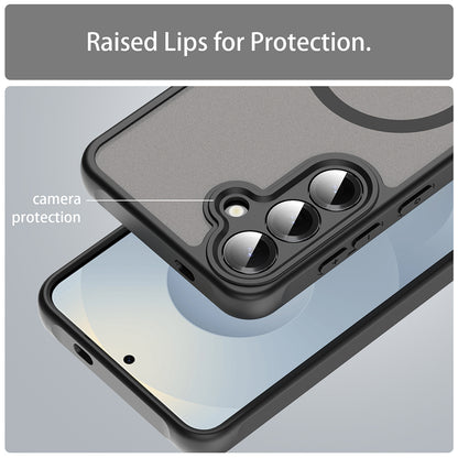 Puzdro MagSafe pre Samsung Galaxy S25 S931 / S24 S921, Techsuit, HaloFrost II (Big Lens Hole), Čierne