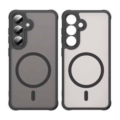 Puzdro MagSafe pre Samsung Galaxy S25 S931 / S24 S921, Techsuit, HaloFrost II (Big Lens Hole), Čierne