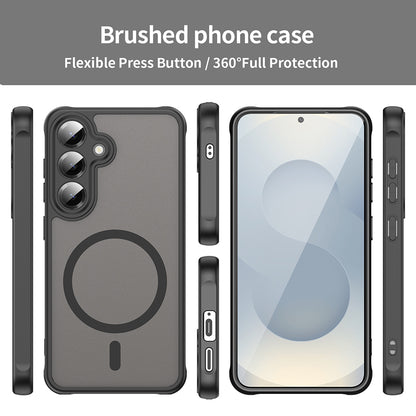 Puzdro MagSafe pre Samsung Galaxy S25 S931 / S24 S921, Techsuit, HaloFrost II (Big Lens Hole), Čierne