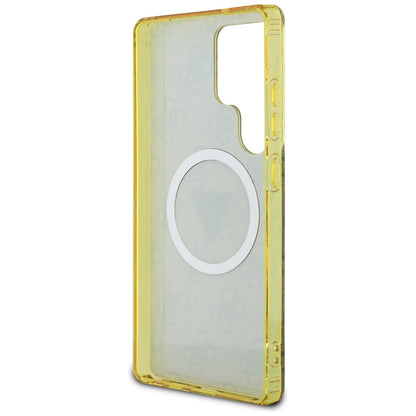 Puzdro MagSafe pre Samsung Galaxy S25 Ultra S938, Guess, IML Glitter 4G Circle Triangle, Hnedá